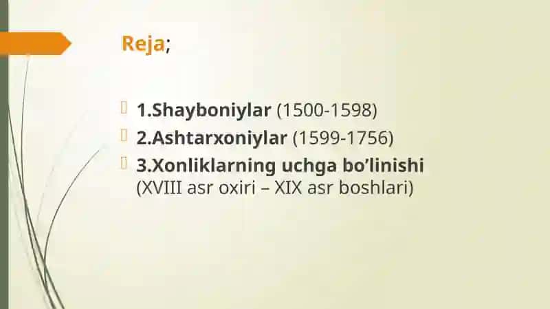Shayboniylar, Ashtarxoniylar, Xonliklarning uchgabölinishi 2