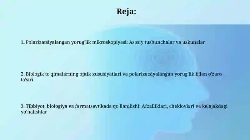 Biologk toʻqimani qutblangan yorugʻlikda tekshirish 2