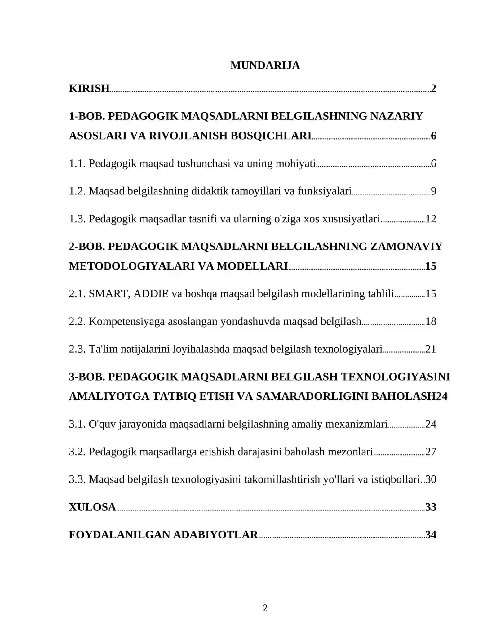 PEDAGOGIK MAQSADLARNI BELGILASH TEXNOLOGIYASI 2