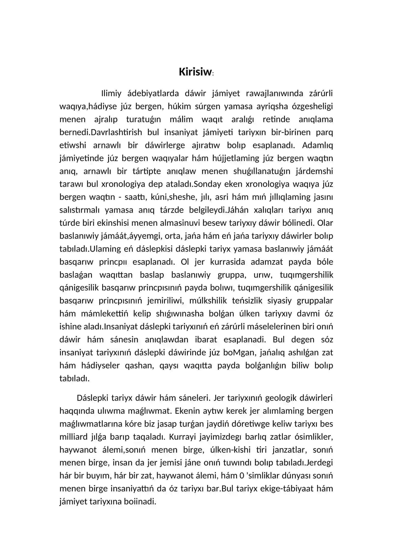 Antropologiyalıq da'wirlestiriw ha'm xronologiya 2