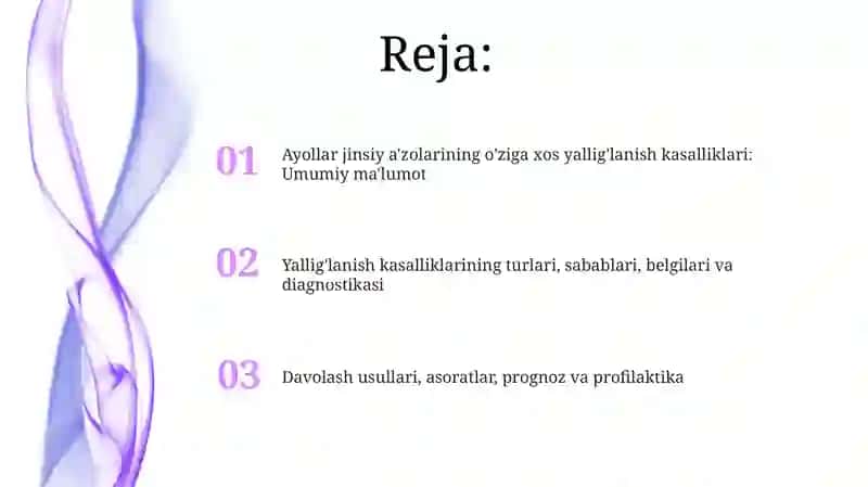 Ayollar jinsiy aʼzolarining spetsifik yalligʻlanish kasaliklari 2