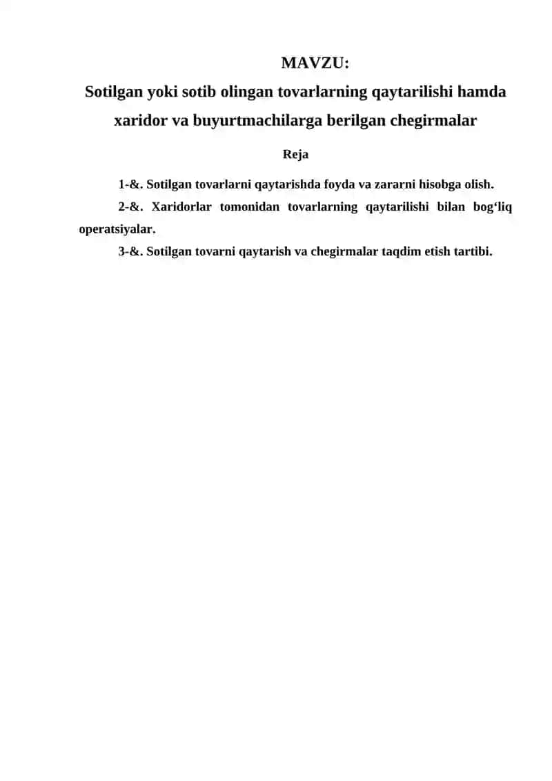 Moliyaviy hisobotning xalqaro standartlari fanidan 2