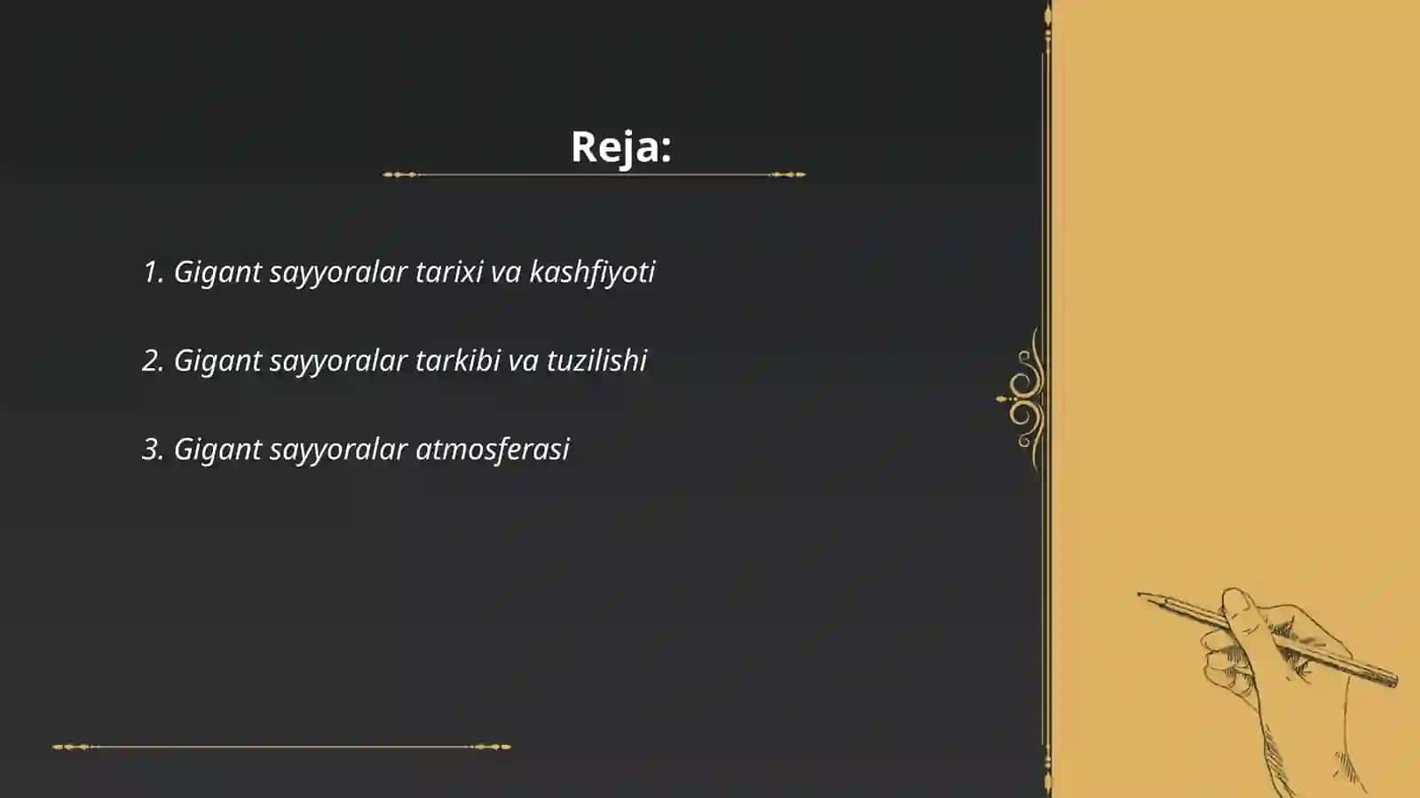 Gigant sayyoralarni óqitish metodikasi 2