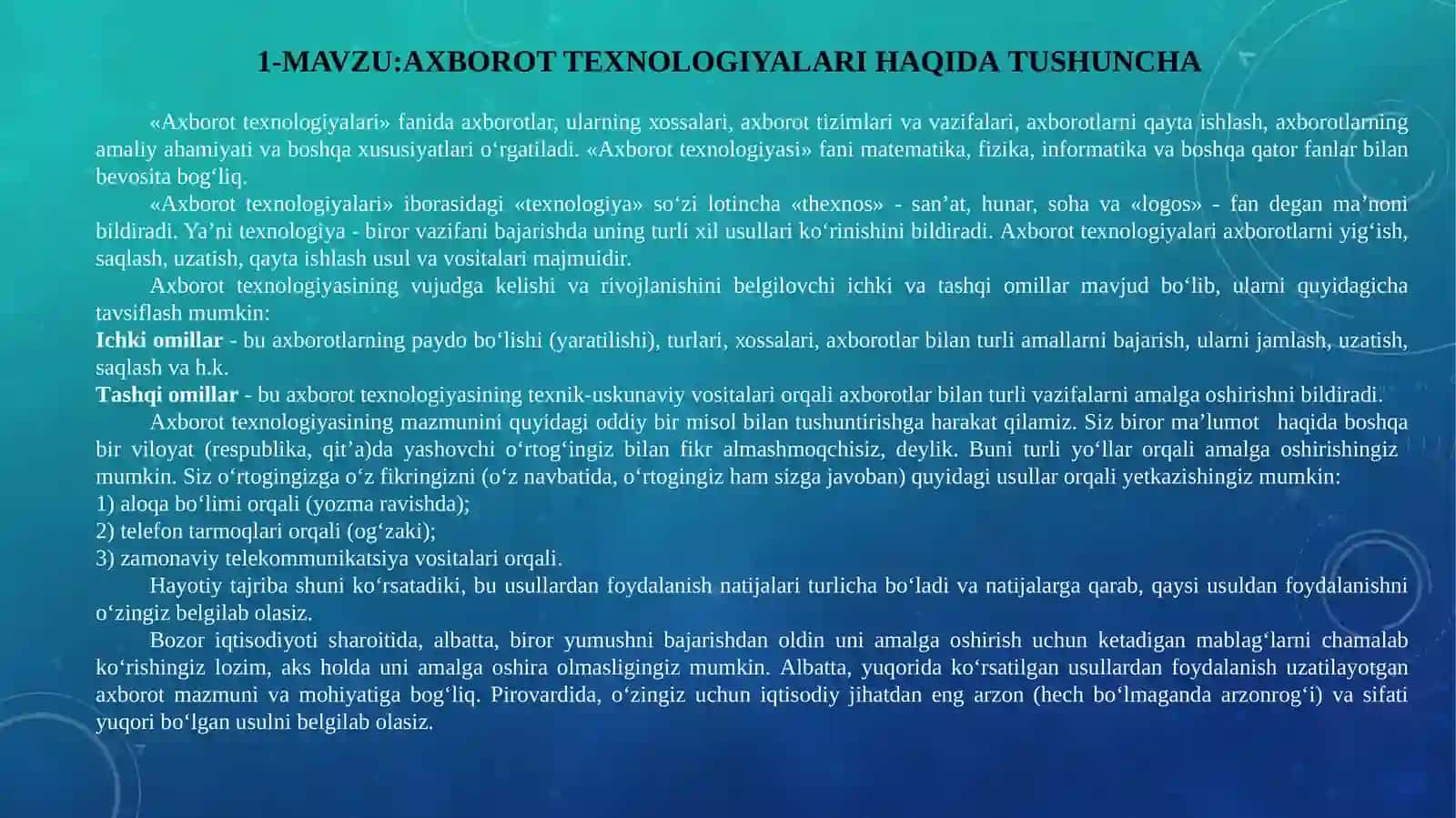 BOSHLANG‘ICH SINFLARDA AXBOROTTEXNOLOGIYASI 2
