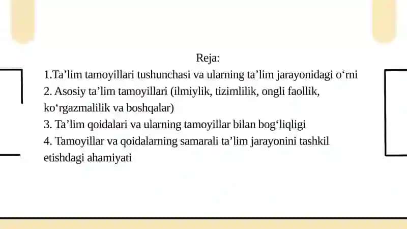 TA’LIM TAMOYILLARI VA QOIDALARI 2