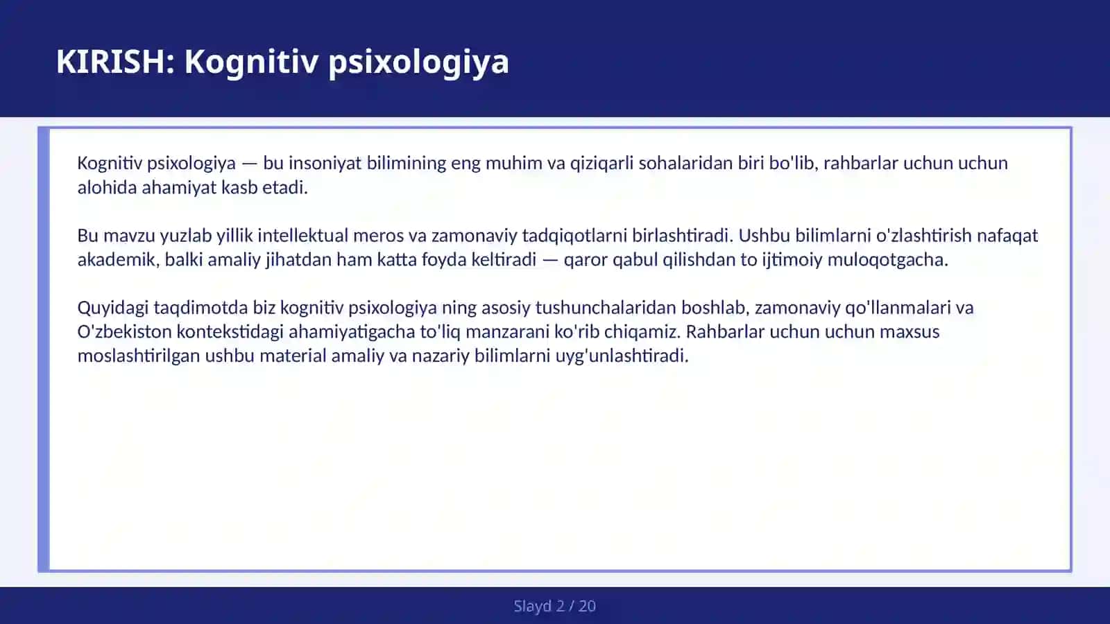 KOGNITIV PSIXOLOGIYA 2