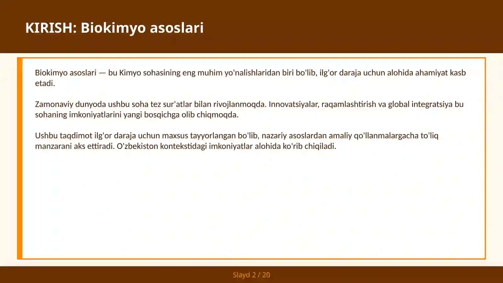 BIOKIMYO ASOSLARI 2