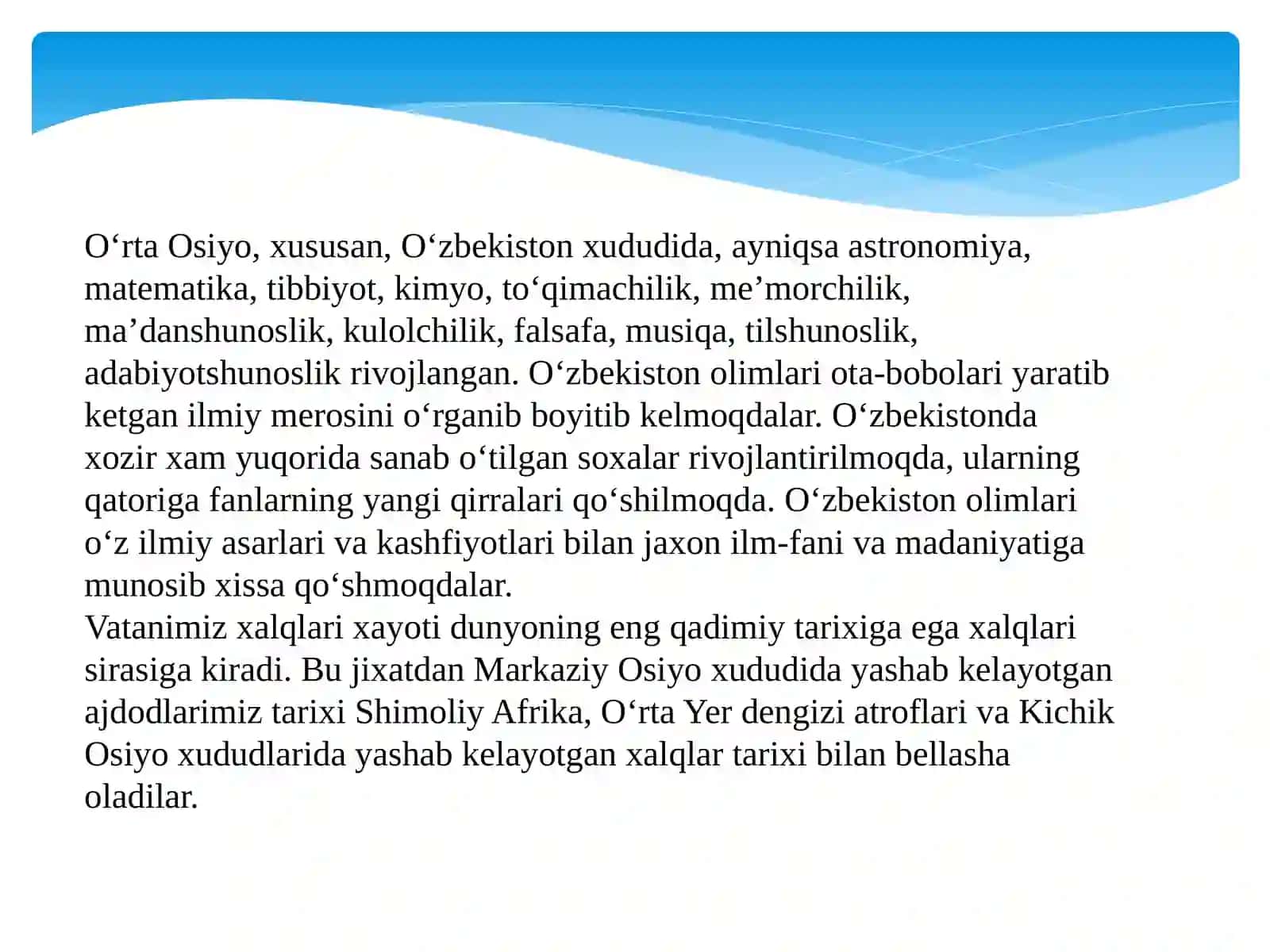 IX-XI asrda Musulmon Uyg’onish davri. Sharq allomalarining dunyo ilmiy tafakkuri taraqqiyotiga qo’shgan hissasi. 2