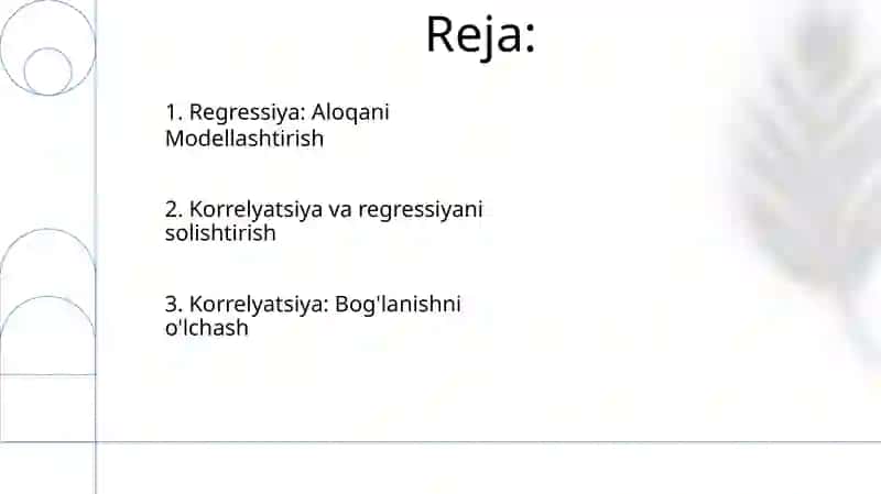 Regressiya va korrelyatsiya tahlili 2