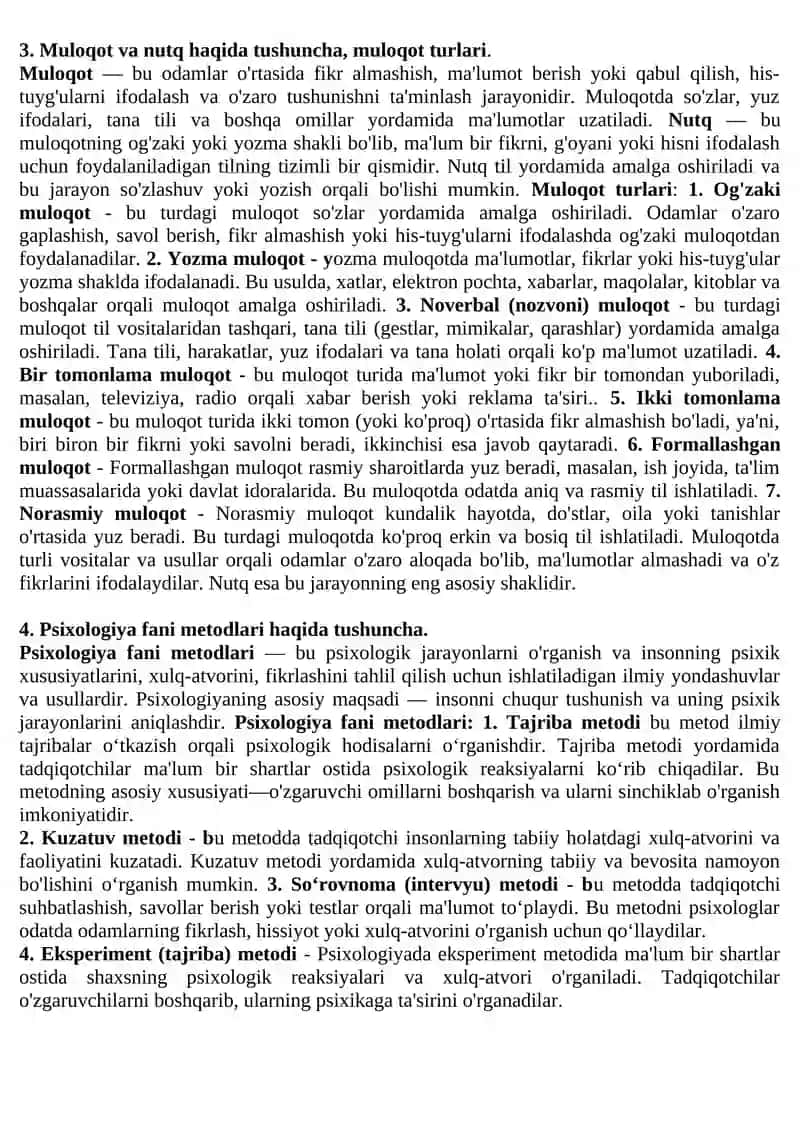 Umumiy pedagogika va psixologiya 2