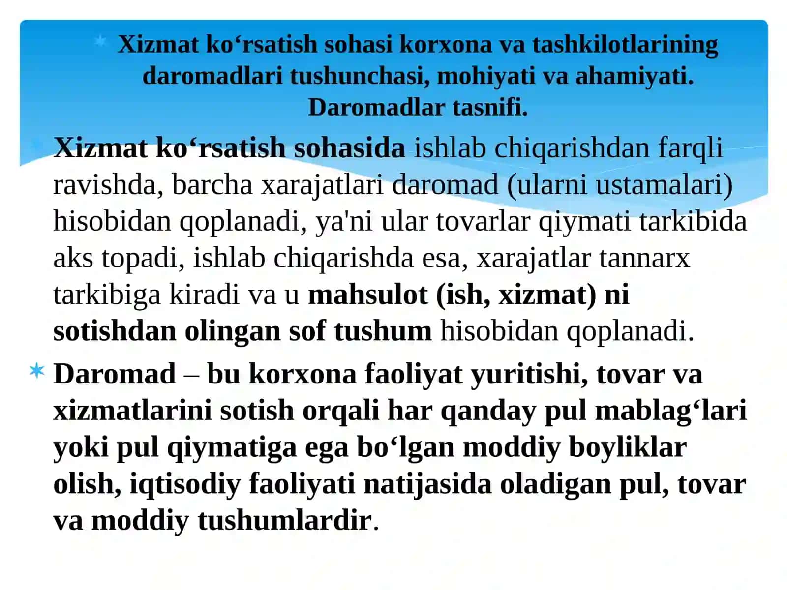 XIZMAT KOʻRSATISh SOHASI KORXONA VA TAShKILOTLARI FOYDA VA RYeNTABYeLLIKI 2