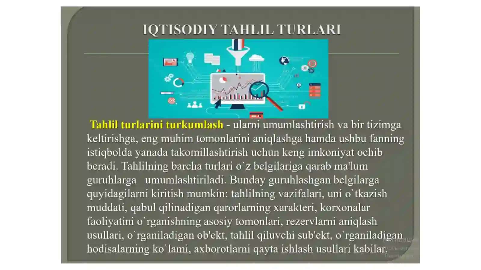 Iqtisodiy tahlilning turatlari 2