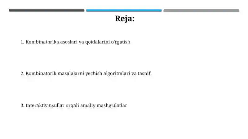 Maktabda oʻquvchilarni kombinatorik masalarni yechishga oʻrgatish metodikasi 2