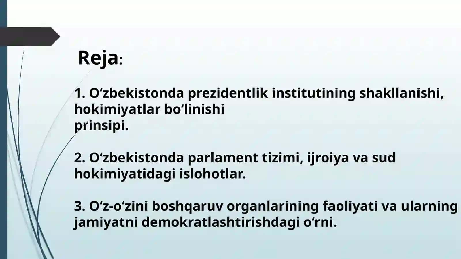 O‘zbekistondagi Demokratiya va Siyosiy O'zgarishlar 2