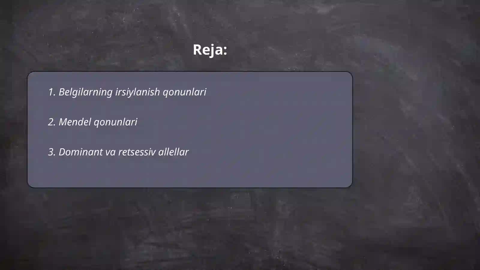 Belgilarning irsiylanish qonunlari 2