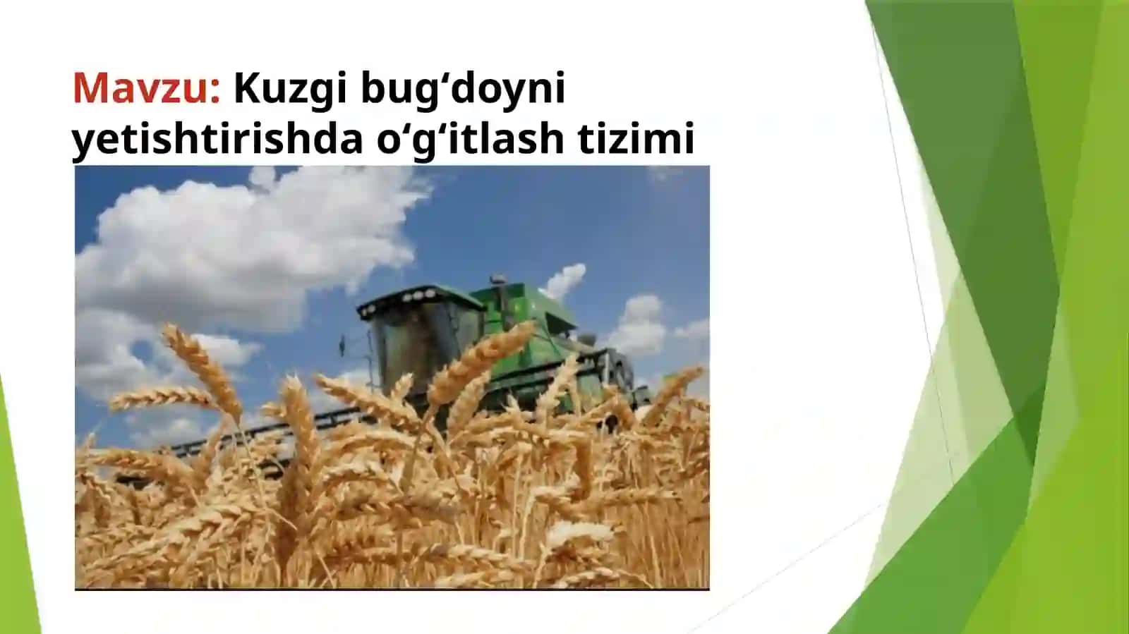Kuzgibugʻdoyniyet ishtirishdaoʻgʻitlash tizimi 2