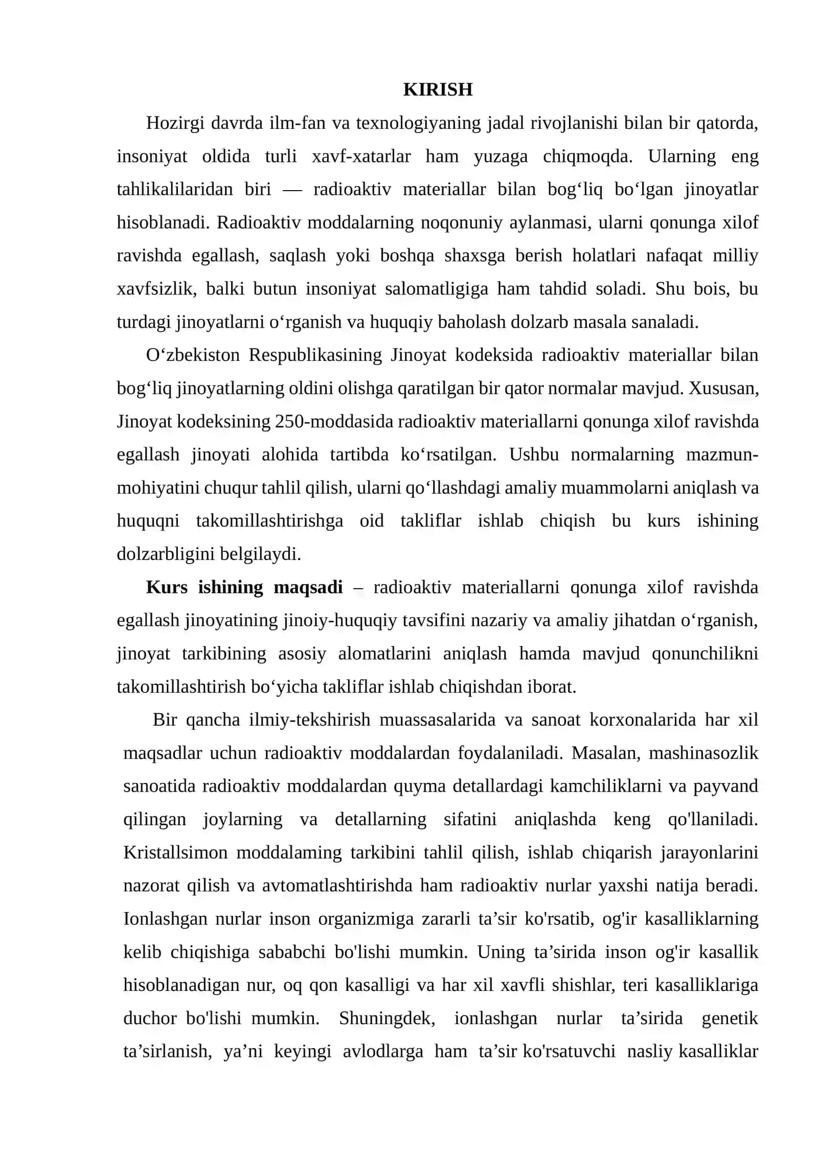 RADIOAKTIV MATERIALLARNI QONUNGA XILOF EGALLASH JINOYATINING JINOIY-HUQUQIY TAVSIFI 2