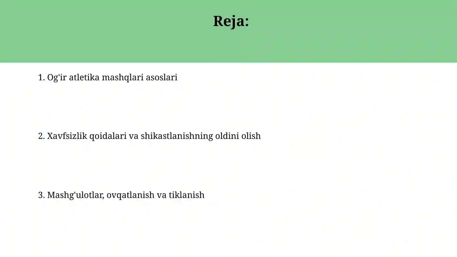 Og'ir atletika mashqlar va xavfsizlik qoidalari 2