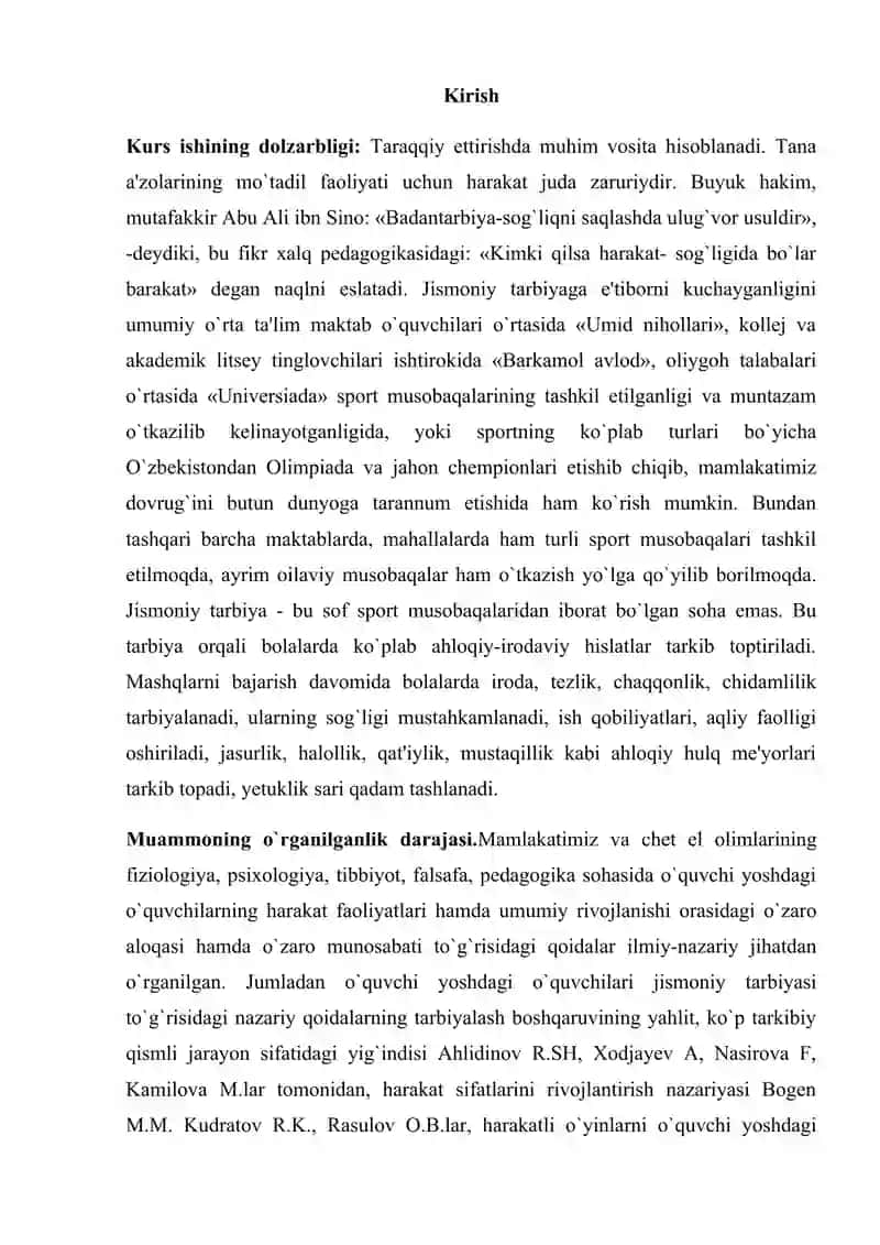 Kollej oʼquvchilarining jismoniy barkamolligini rivojlantirish va tarbiyalash 2