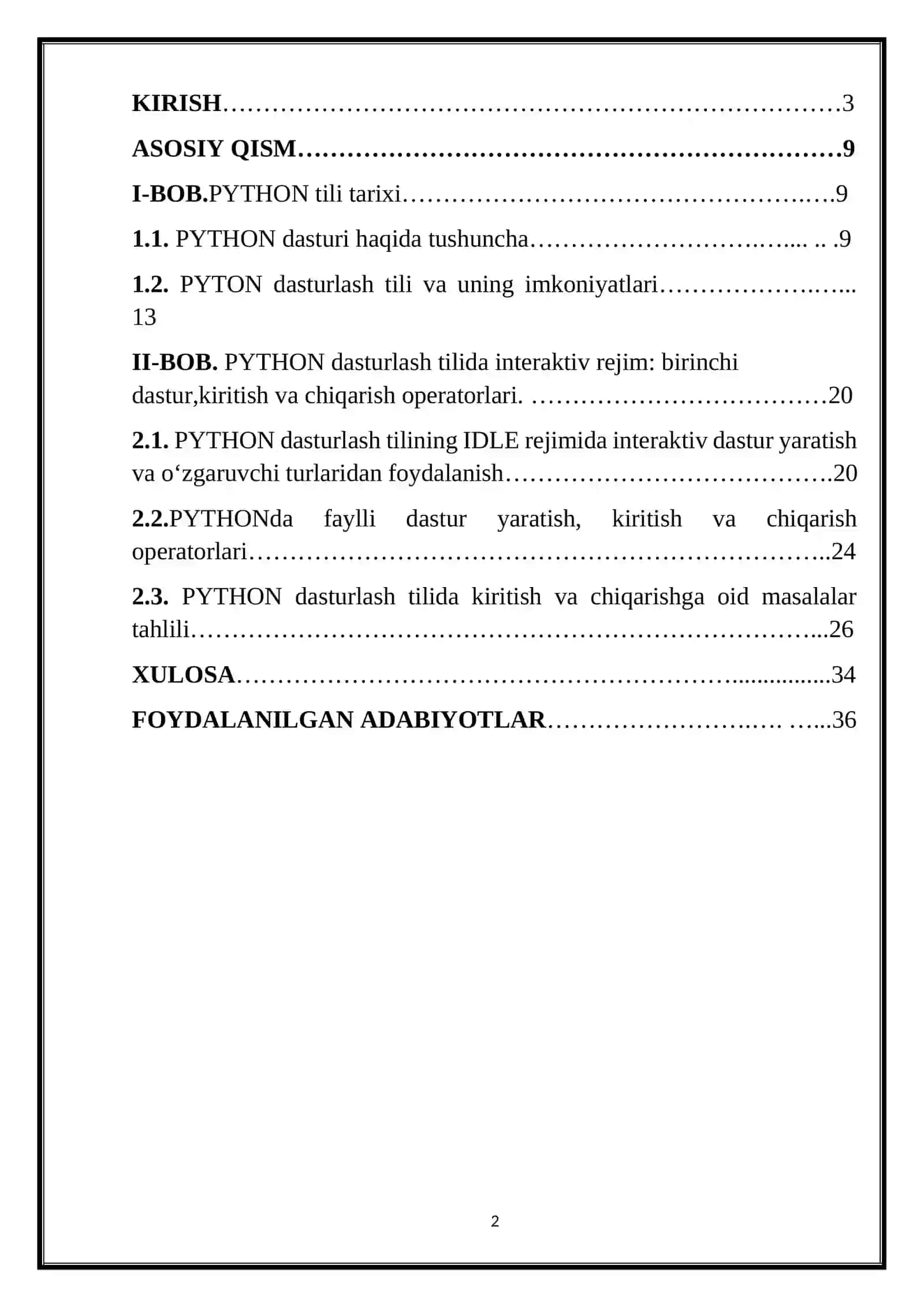 PHYTON dasturlash tilida interaktiv rejim: birinchi dastur 2