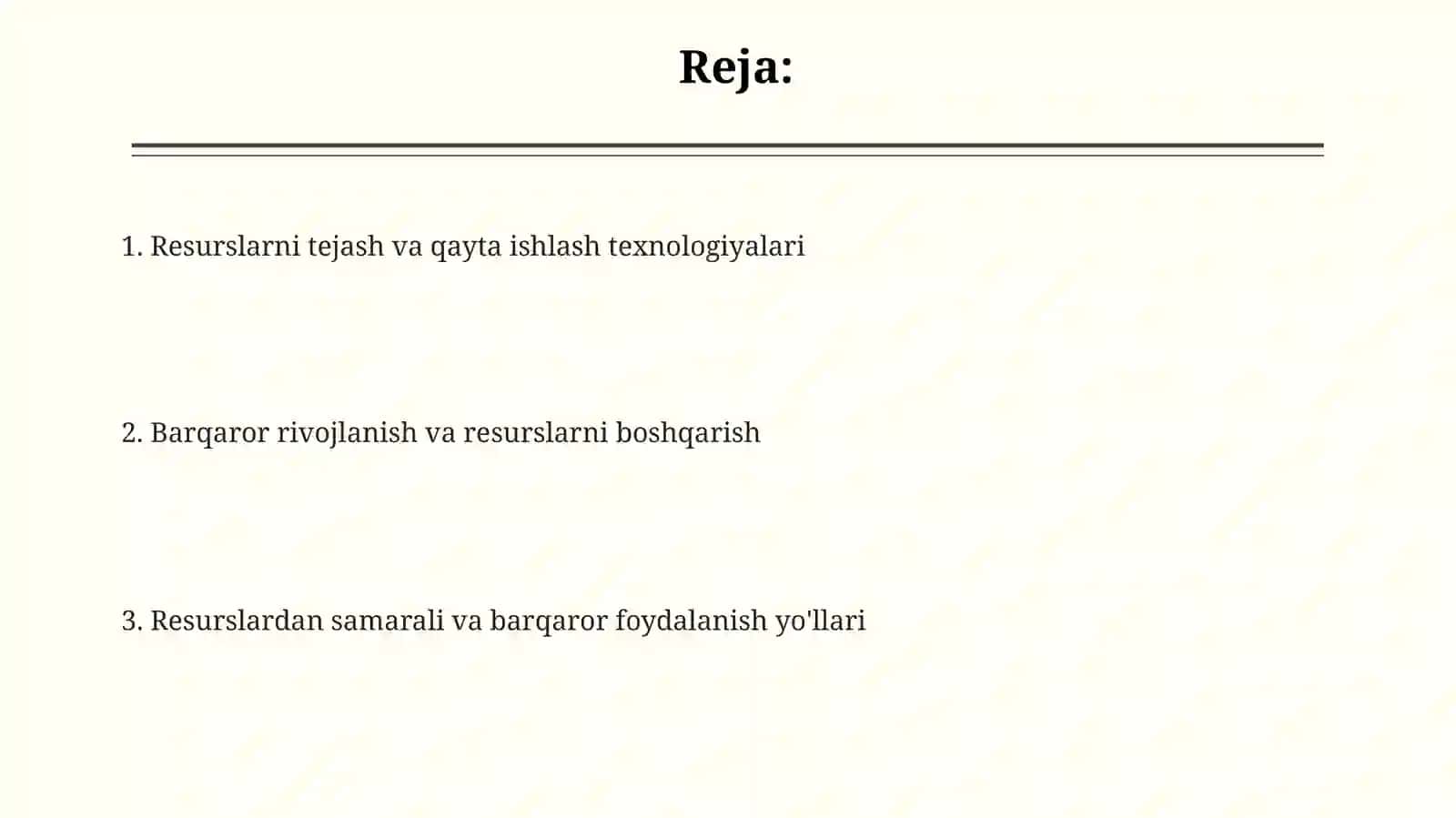 Resurslarni tejash va qayta ishlash texnologiyalari 2
