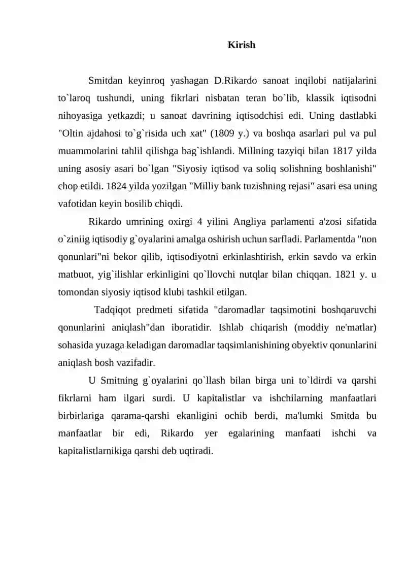 D.Rikardoning klassik iqtisodiy maktab vakili 2