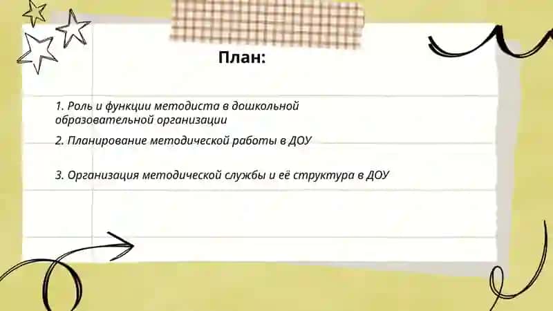 Руководство методиста дошкольной образовательной организации методической работой 2