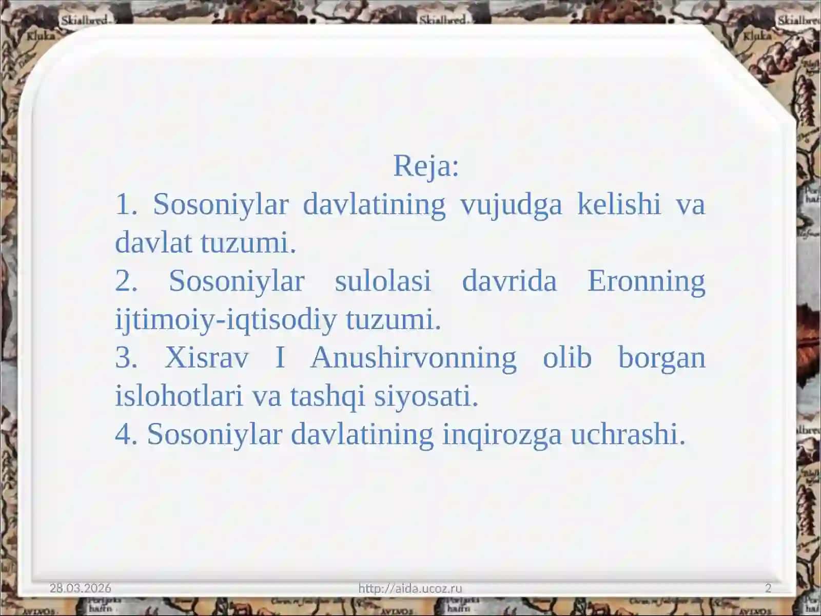 Sosoniylar Davlati va Eron 2
