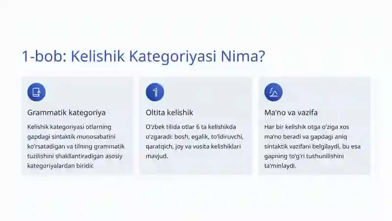 Kelishik Kategoriyasi: Grammatik Tuzilishi va Vazifalari 2
