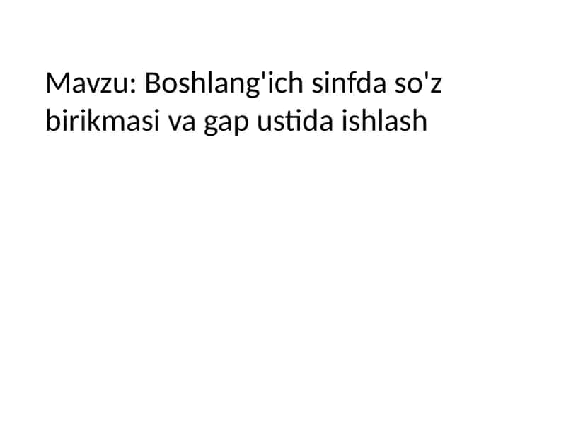 Boshlang'ich sinfdagi sintaksis materiallari 2