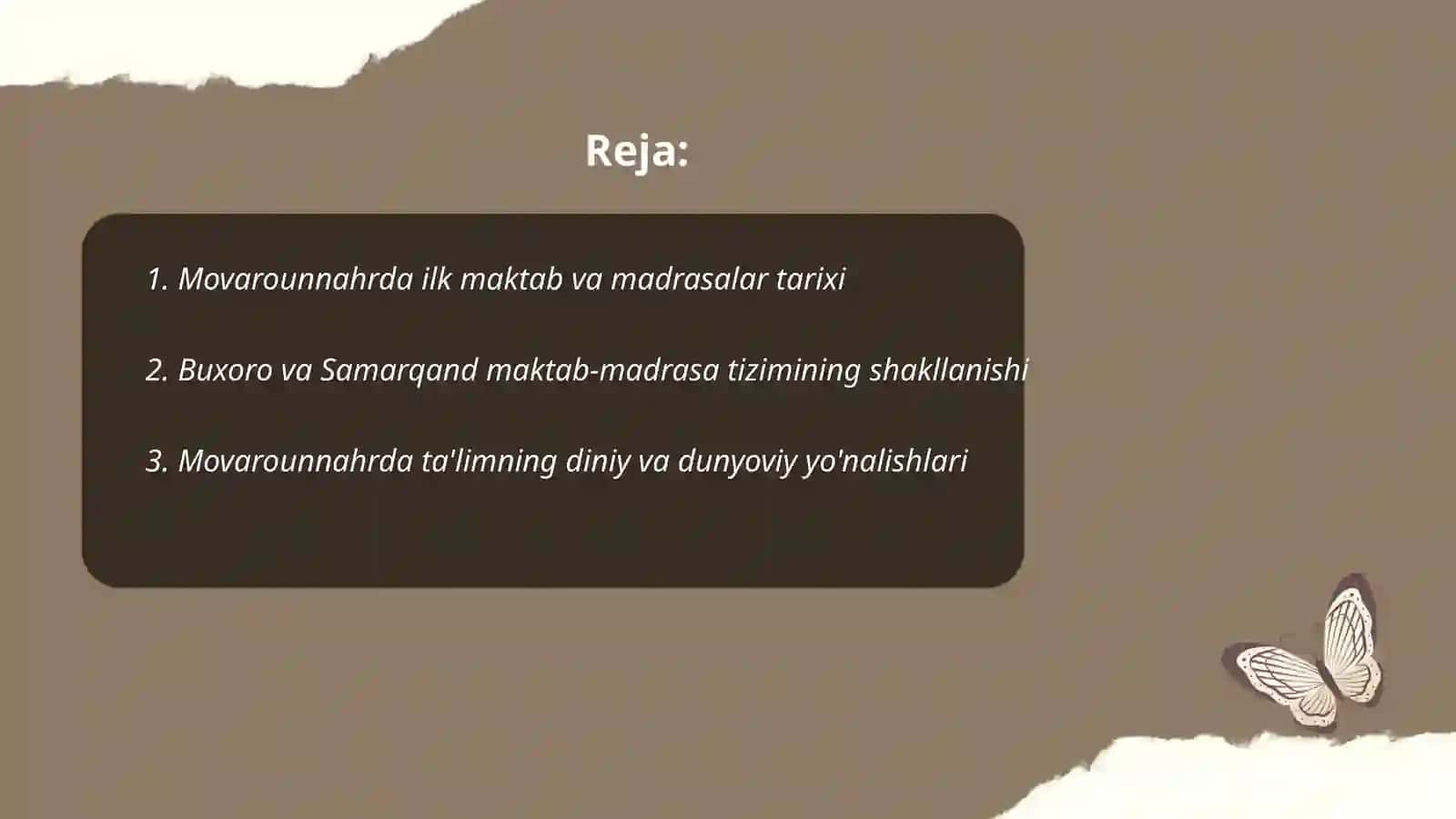 Movarounnahrda tarbiya, maktab va pedagogik fikrlar 2