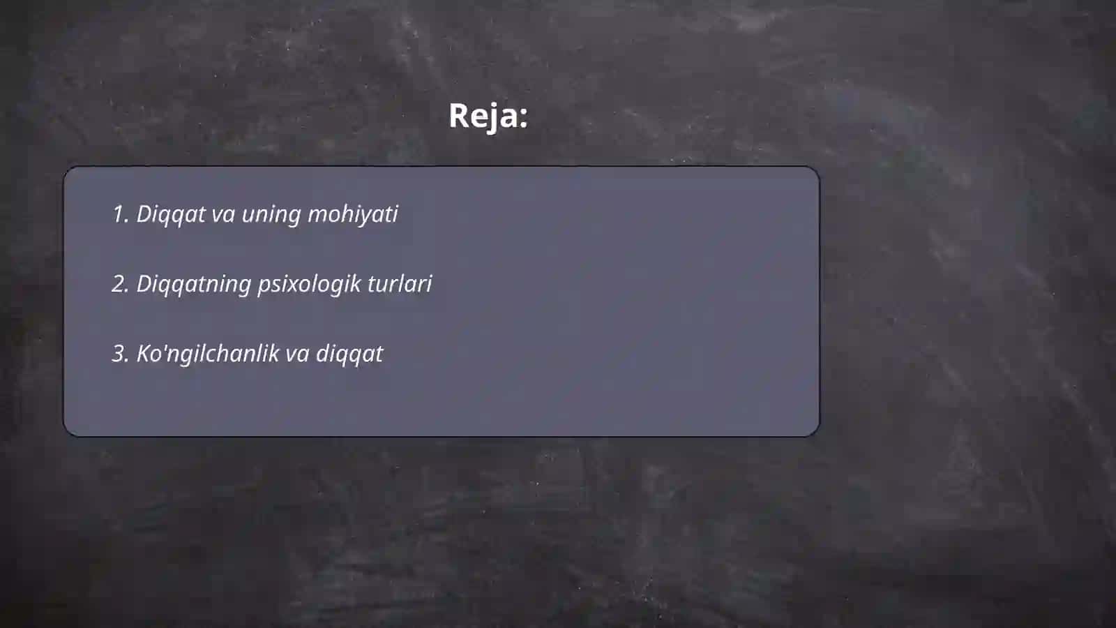 Diqqat turlari va uning xususiyatlari 2