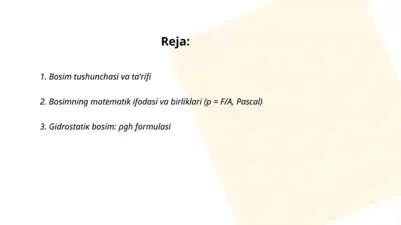Bosim va Paskal qonuni 2