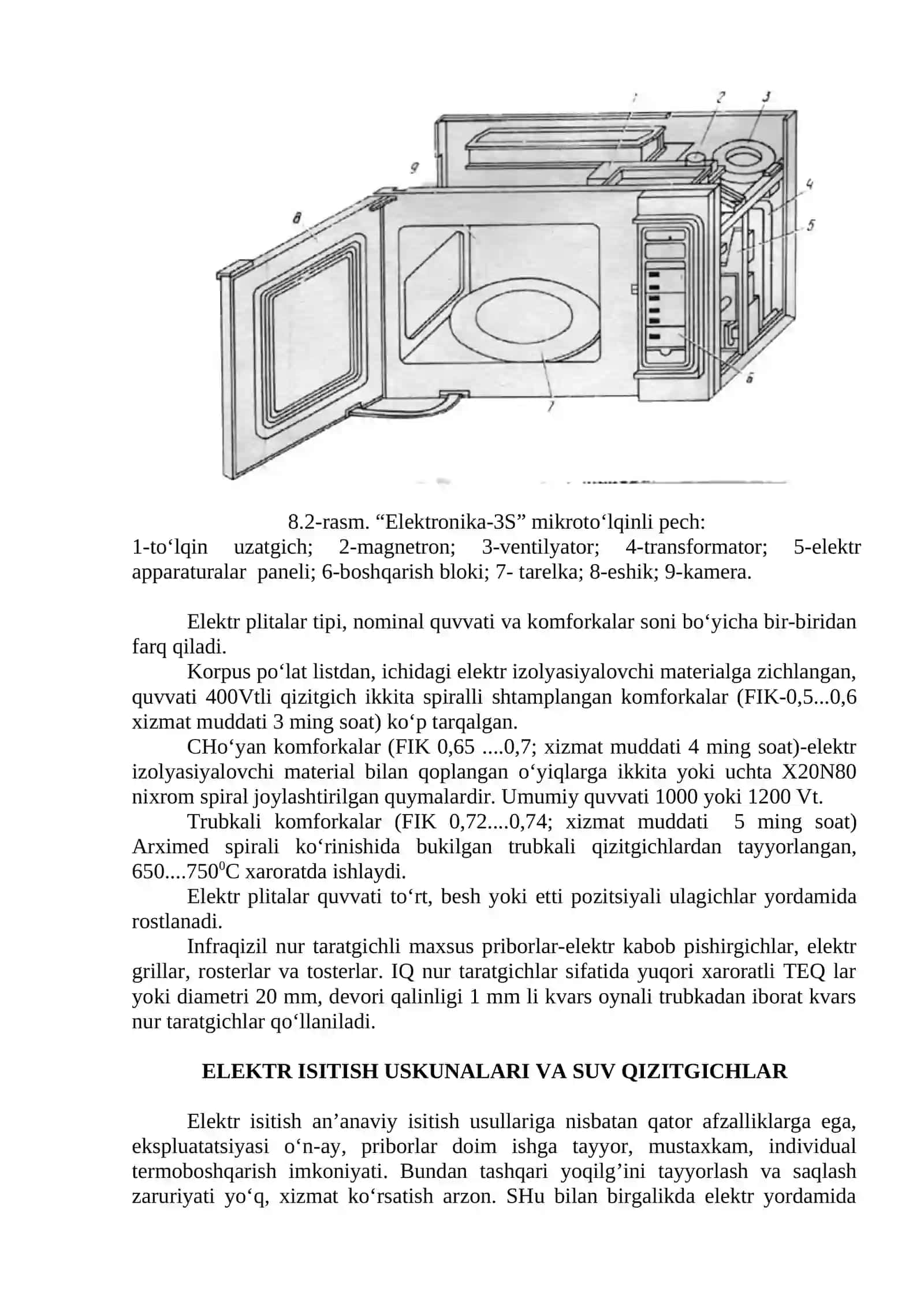 8- Mexanik-ta’mirlash ustaxonalarining elektrotermik uskunalari. Yopiq inshootlarda tuproq va havoni elektr qizdirish 2