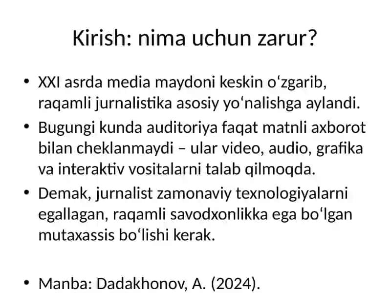 Jurnalistda multimediaviy tafakkur ko‘nikmasini shakllantirish usullari 2