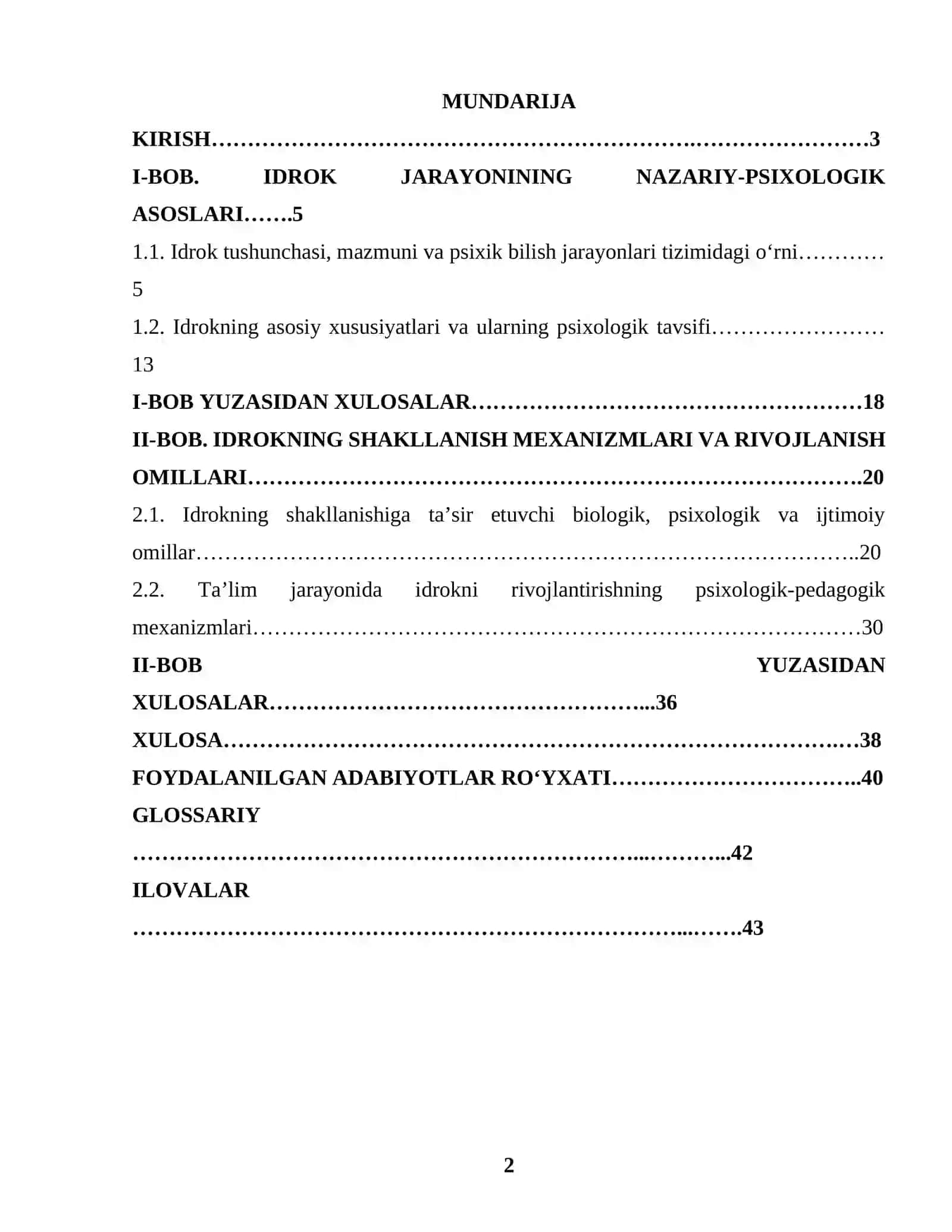 IDROKNING XUSUSIYATLARI VA UNING SHAKLLANISH MEXANIZMLARI 2