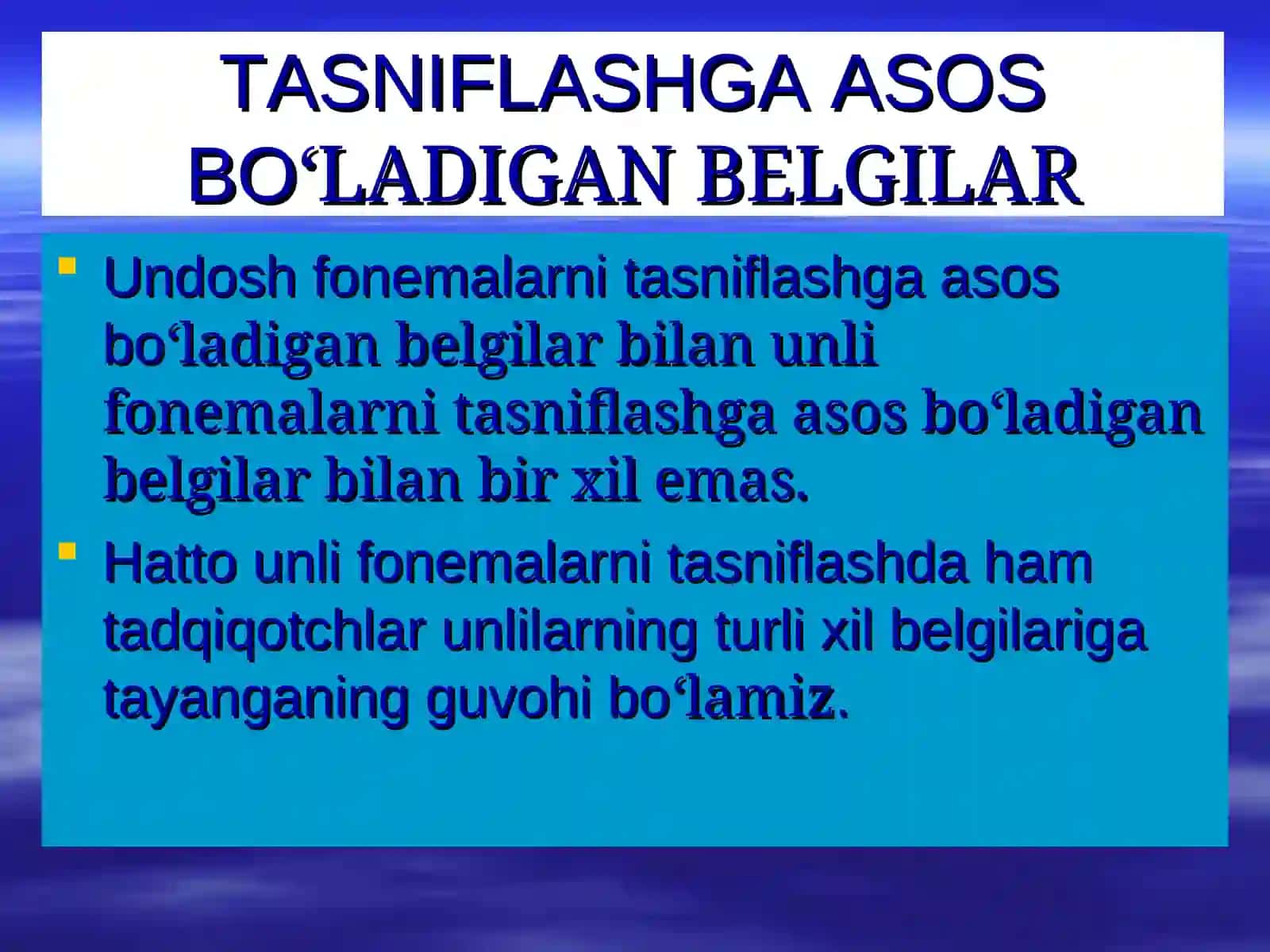 Oʻzbek tili vokalizmi 2