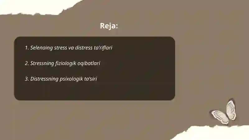 Distress va stress ta'limoti 2