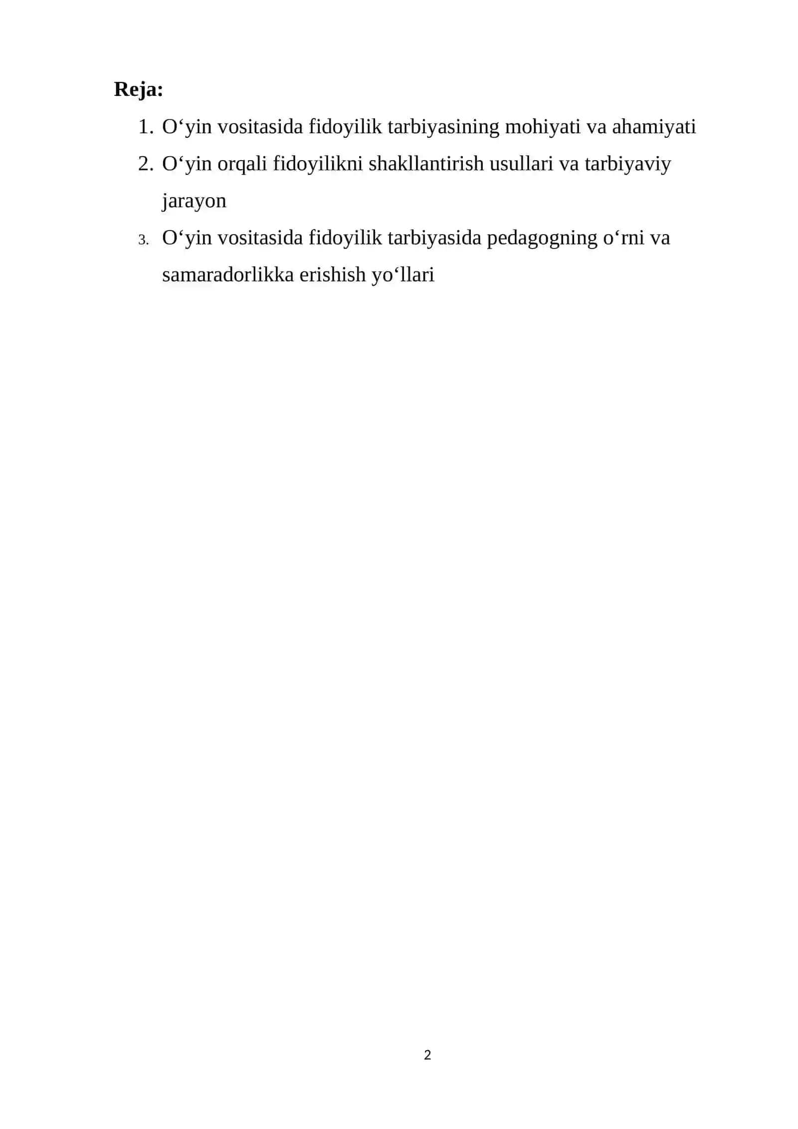 O‘yin vositasida fidoyilik tarbiyasi 2