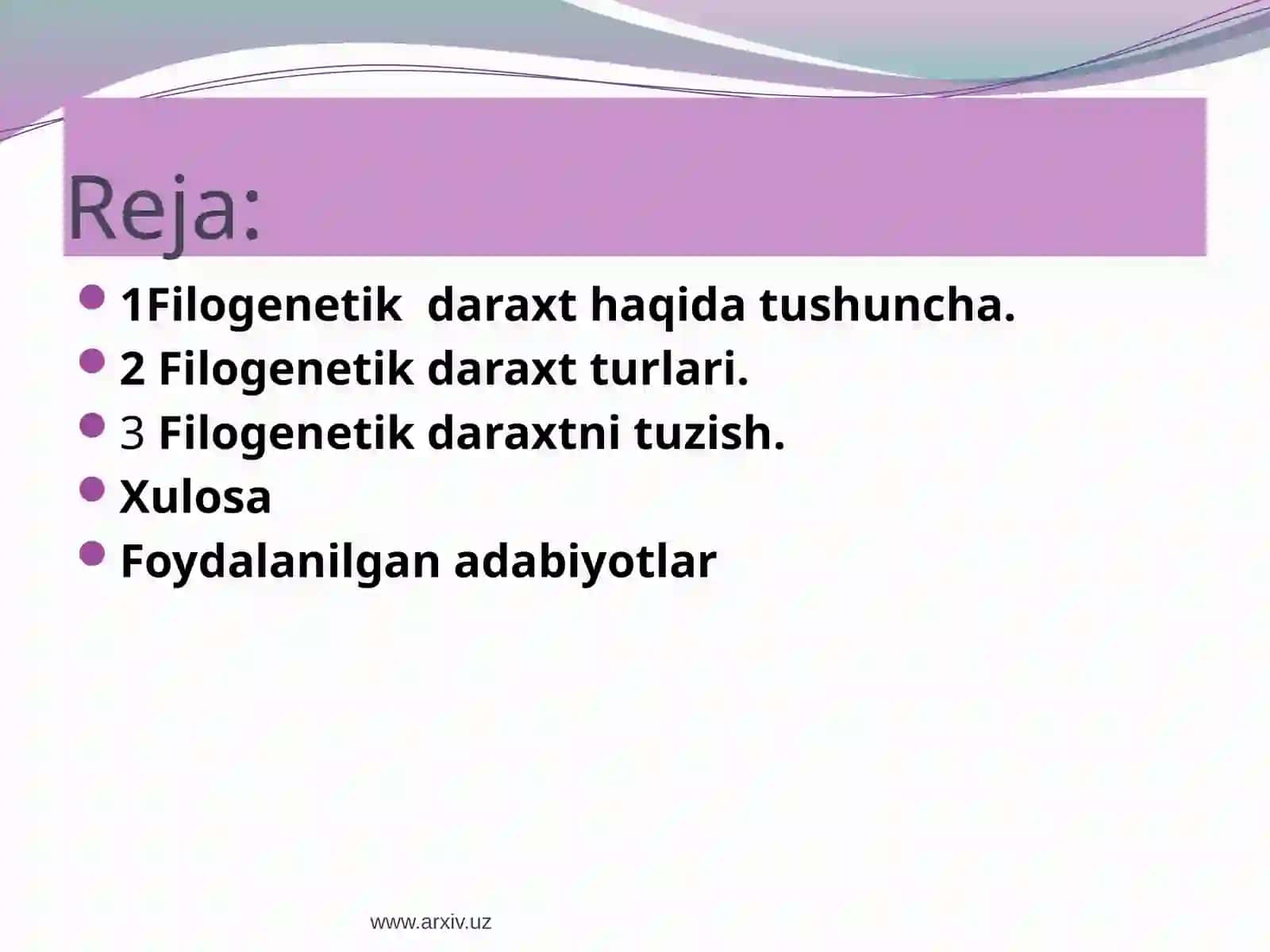 Genomma’lumotlari asosida filogenetik daraxt tuzish 2