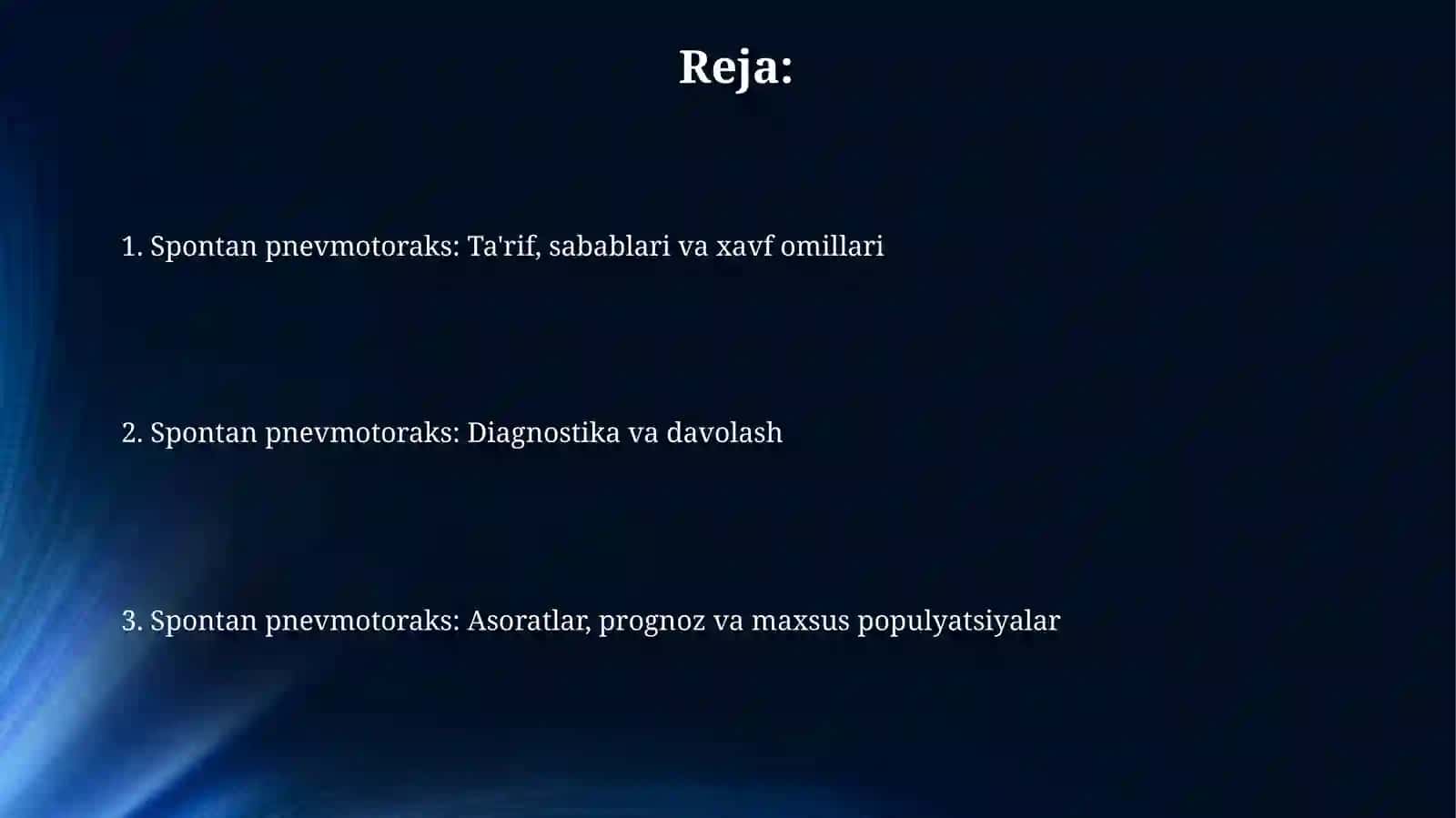Spontan Pnevmotoroks 2