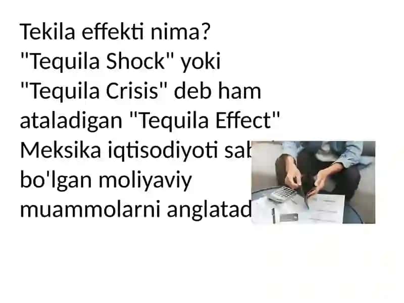 Meksika pesosi inqirozi: sabablari, ta'siri va tiklanishi (Tequila effekti) 2