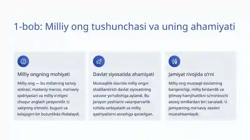 Milliy ong va milliy uygʻonish jarayonlari 2
