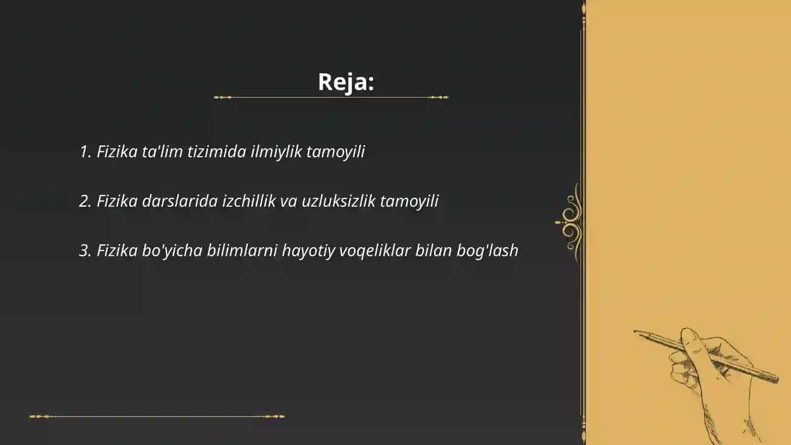 Fizika talim tizimi yaratishdagi didaktik tamoyillar va ularni aniq misollar yordamida ifodalash 2