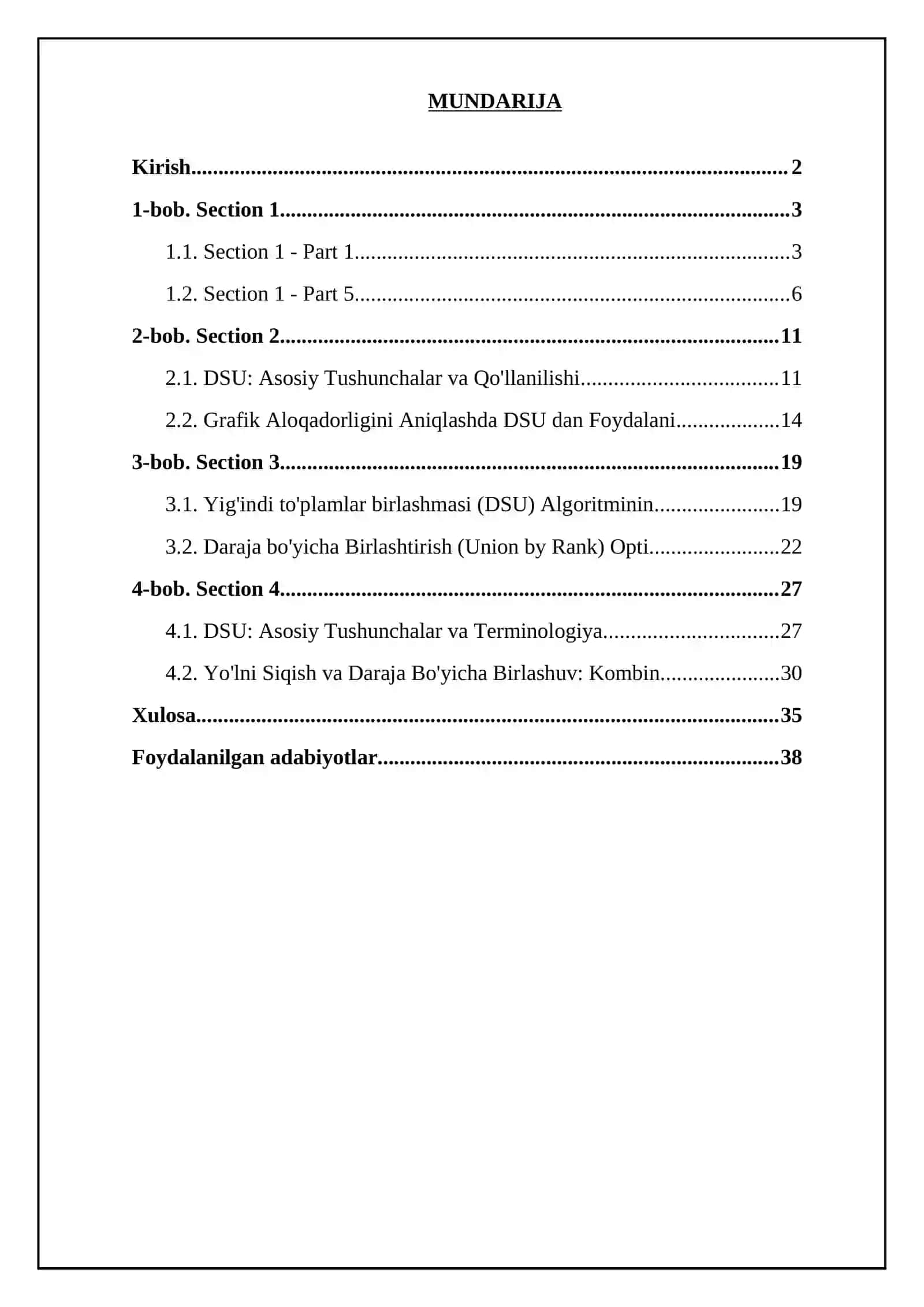 Ajiratilgan toplamlardı birlestiriw usılı (dsu - disjoint set union) 2