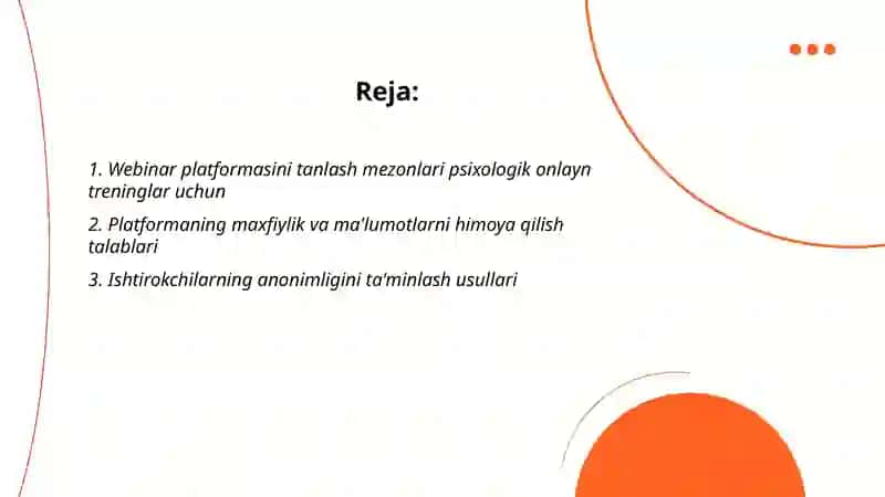Psixologik onlayn treninglar uchun vebinar platformalaridan foydalanish 2