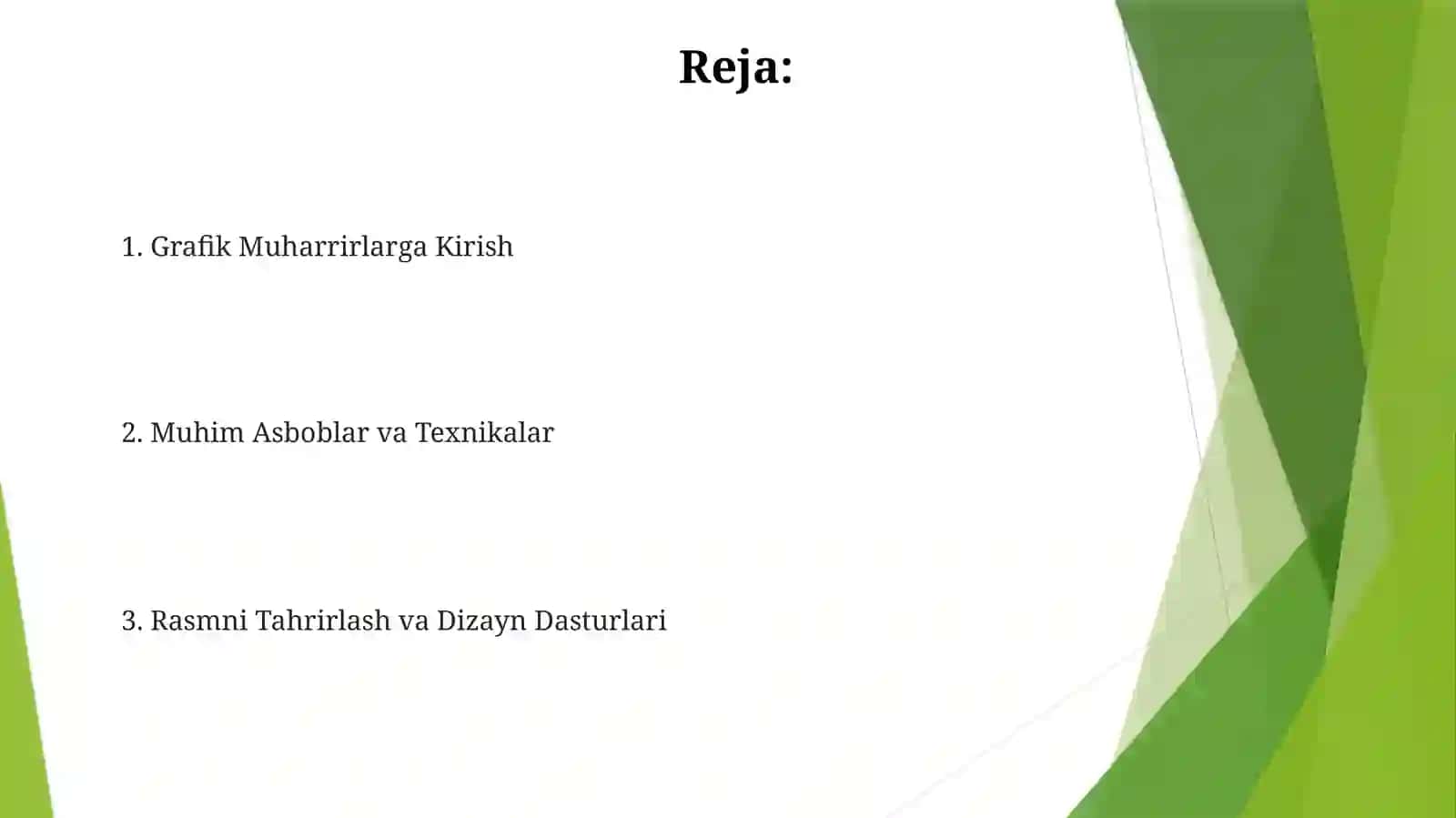 Grafik Muharrirlar uchun Asboblar va Texnikalar 2