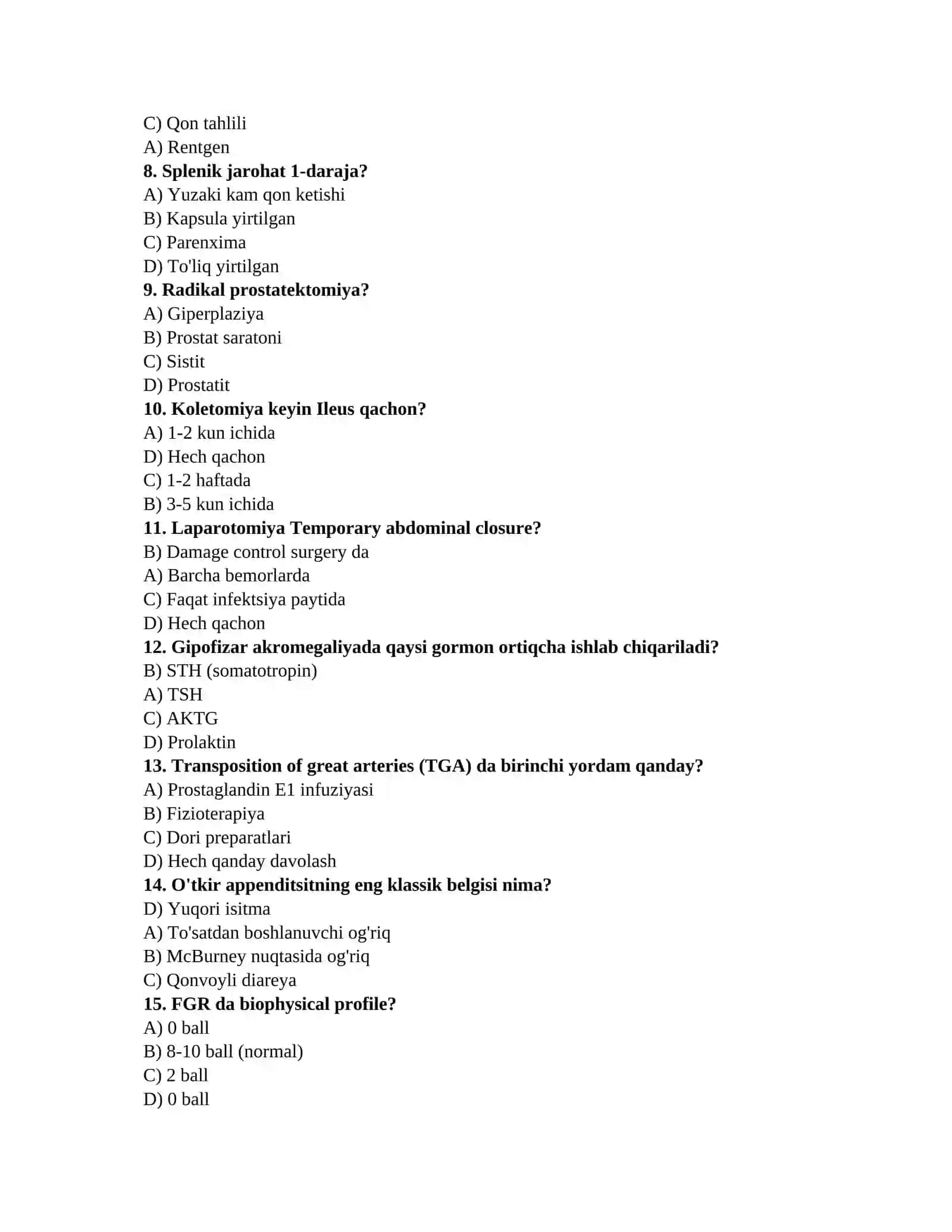Xirurgiya savollari 2