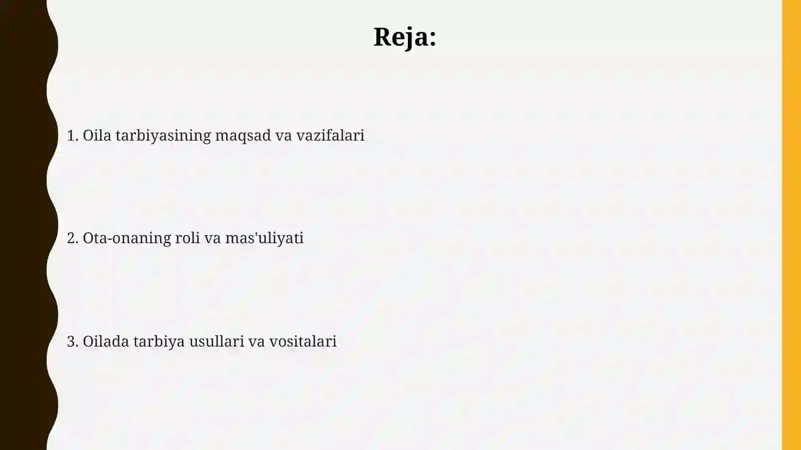 Oilada tarbiya asoslari 2