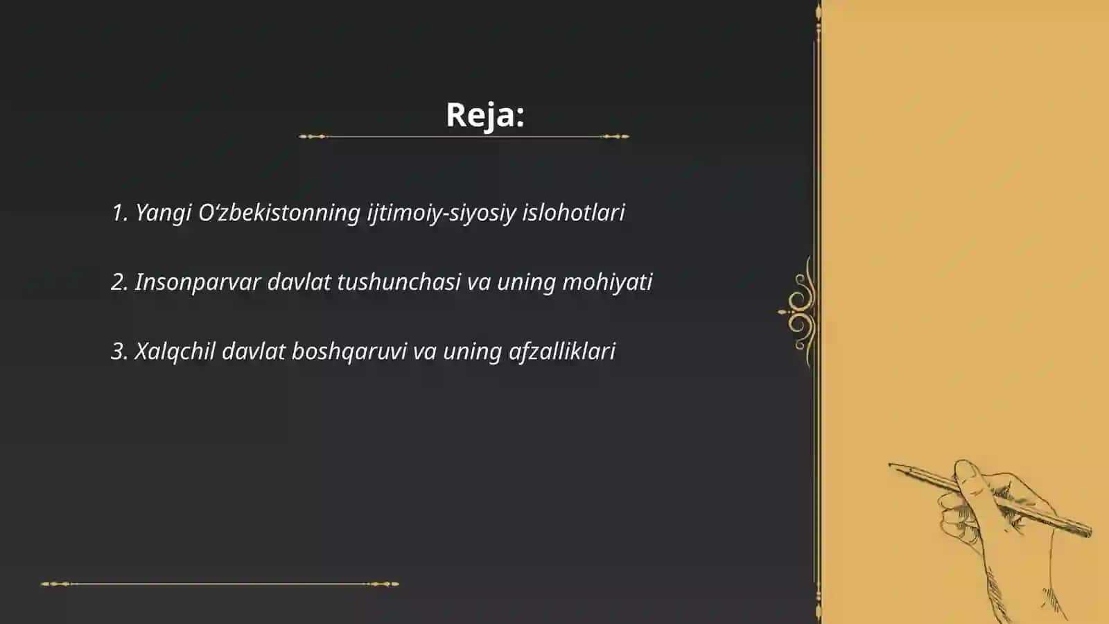 Yangi Oʻzbekistonda xalqchil va insonparvar davlat qurishning ijtimoiy siyosiy ahamiyati 2